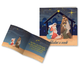 Nekupto Christmas card Santa Claus 100 x 100 mm