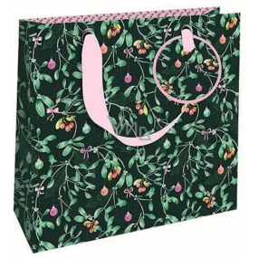 Nekupto Gift paper bag luxury 18 x 16 cm Christmas mistletoe