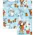Nekupto Christmas gift wrapping paper 70 x 1000 cm Light blue deer, gifts
