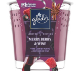 Glade Merry Berry & Wine scented berry and red wine scented candle in glass, burning time up to 38 hours 129 g