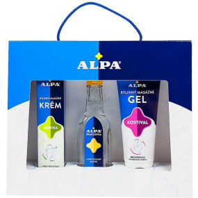 Alpa Francovka Alcohol herbal solution 60 ml + Kostival herbal massage gel 100 ml + Arnika herbal massage cream 40 g, gift set