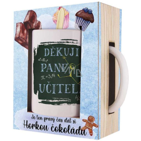 Bohemia Gifts Thank you teacher ceramic mug 350 ml + hot chocolate 27g, gift set for men