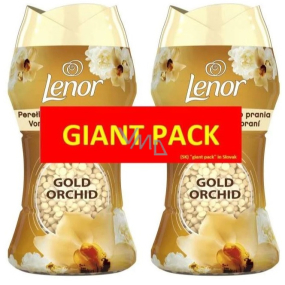 Lenor Gold Orchid vanilla, mimosa, rose and peach scented beads for washing machine drum 2 x 140 g, duopack