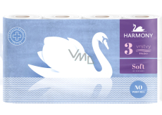 Harmony Soft White Unscented Toilet Paper 132 shreds 3 ply 8 pcs