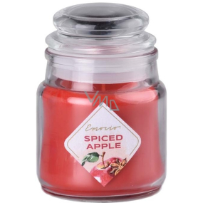 Emocio Spiced Apple scented candle glass with glass lid 57 x 85 mm