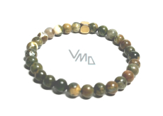 Ryolit bracelet elastic natural stone, ball 6 mm / 16-17 cm, stone of clear consciousness