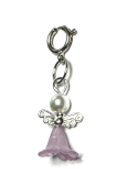 Angel dancing pendant with wings violet skirt 14 x 24 mm 1 piece