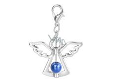 Guardian angel pendant with blue pearl 29 x 37 mm 1 piece