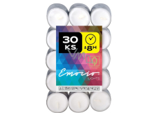 Emocio Tea lights white, burning time 8 hours 30 pieces