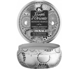 Tesori d Oriente Muschio Bianco scented candle in tin box 200 g, burning time up to 30 hours
