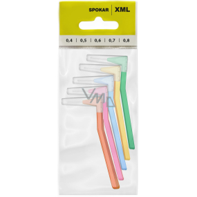 Spokar XML 0,4 - 0,8 mm interdental brushes set mix 5 pieces + cap 5 pieces