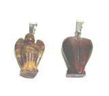 Jasper Angel guardian pendant natural stone hand cut 2 - 2,2 cm, stone of positive energy