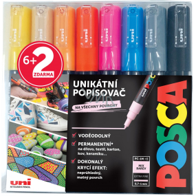 Posca Universal set of acrylic markers 0,7 - 1 mm Summer colours 8 pieces PC-1M