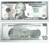 Talisman silver-plated 10 USD note