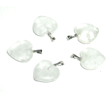 Crystal Heart Pendant natural stone 20 mm, stone stones