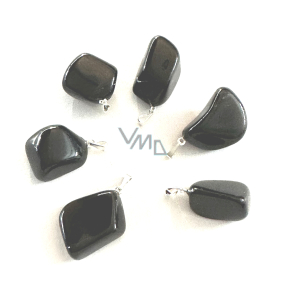 Obsidian black Trommel trailer natural stone S, approx. 2 - 2,5 cm, rescue stone