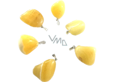Calcite orange Troml pendant natural stone M, approx. 2,5 cm, intuition stone