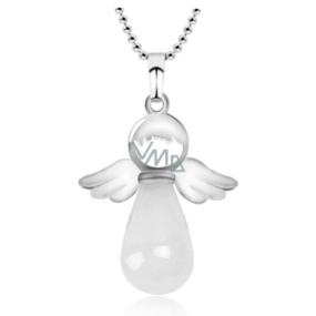 Quartz Angel pendant natural stone 4,2 x 3 cm, the most perfect healer