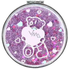 Me To You Cosmetic mirror with glitter Heart 8 cm