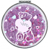 Me To You Cosmetic mirror with glitter Heart 8 cm