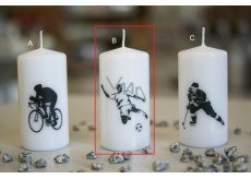 Lima Sporty Footballer candle white cylinder 50 x 100 mm 1 piece