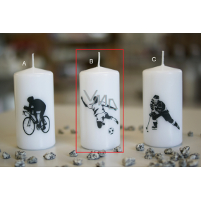 Lima Sporty Footballer candle white cylinder 50 x 100 mm 1 piece