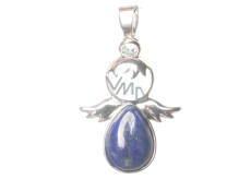 Lapis Lazuli Angel guardian pendant natural stone 3,5 x 2,5 mm, stone of harmony