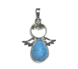 Tyrkenite Angel guardian pendant natural stone 3,5 x 2,5 mm, stone of young people, looking for a life goal