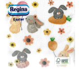 Regina Paper Napkins 1 ply 33 x 33 cm 20 pieces Easter Bunnies and Flowers