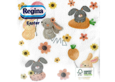 Regina Paper Napkins 1 ply 33 x 33 cm 20 pieces Easter Bunnies and Flowers