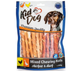 KidDog Mixed Chewing Rolls with Chicken & Duck mix buffalo sticks with chicken and duck meat - 8 mm/12 cm 250 g