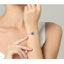 Cancer, zodiac sign, silver + zirconia bracelet pendant, ball 9 mm 1 piece
