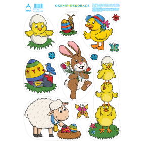 Arch Easter sticker, adhesive-free window film Chicken in the shell 33 x 24 cm