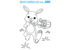 Arch Adhesive foil stencil for glass paints Rabbit 17 x 12 cm
