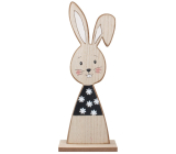 Wooden rabbit with teeth to stand 12 x 30 cm