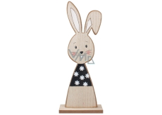 Wooden rabbit with teeth to stand 12 x 30 cm
