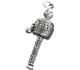 Prayer mill Buddhist, stainless steel mallet 61 x 11 mm