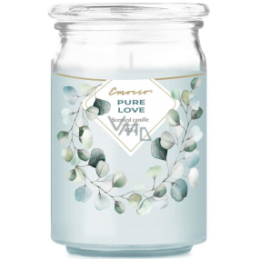 Emocio Pure Love scented candle glass with glass lid 453 g 93 x 142 mm