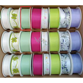 Ditipo Fabric ribbon Spring light green 3 m x 25 mm