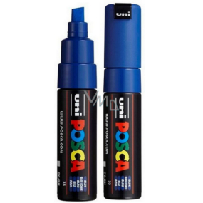Posca Universal acrylic marker with wide, cut tip 8 mm Blue PC-8K