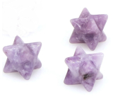 Lepidolite merkaba hmatka from natural stone 13 mm, amulet of athletes