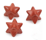 Jasper red merkaba hmatka natural stone 13 mm, full care stone