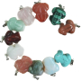 Jasper red Frog for luck pendant natural stone approx. 20 x 15 mm, full care stone