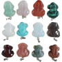 Avanturine green Frog for luck pendant natural stone approx. 20 x 15 mm, lucky stone