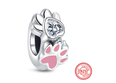 Sterling silver 925 Paw Paws - Beloved Paws, pet bead bracelet