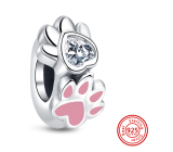 Sterling silver 925 Paw Paws - Beloved Paws, pet bead bracelet