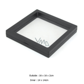 3D universal plastic frame with foil, black 16 x 16 cm