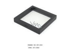 3D universal plastic frame with foil, black 16 x 16 cm