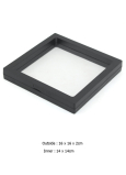 3D universal plastic frame with foil, black 16 x 16 cm