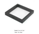 3D universal plastic frame with foil, black 16 x 16 cm
